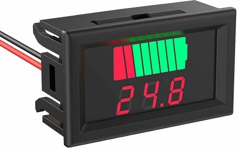 Lablanc - dc 12 v, 24 v, 36 v, 48 v, 72 v Batterietester, 2-in-1 Batteriekapazitäts-Spannungsanzeige, Lithium-Ionen-Batt...
