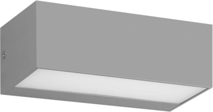 Fabrilamp - Masala Außenwandleuchte 1xe27 grau ip65 Polycarbonat 9x23x10,1 cm