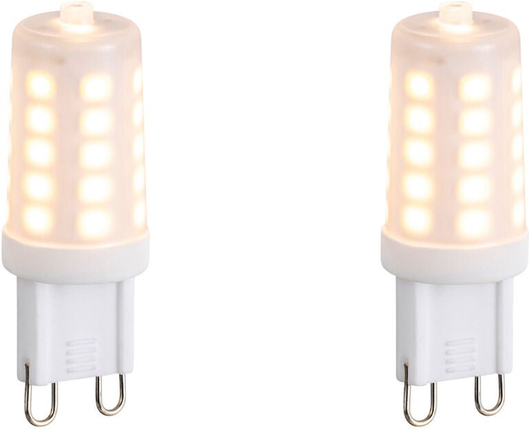 2er Set dimmbarer G9 LED-Lampen Opal 3W 250lm 2200K