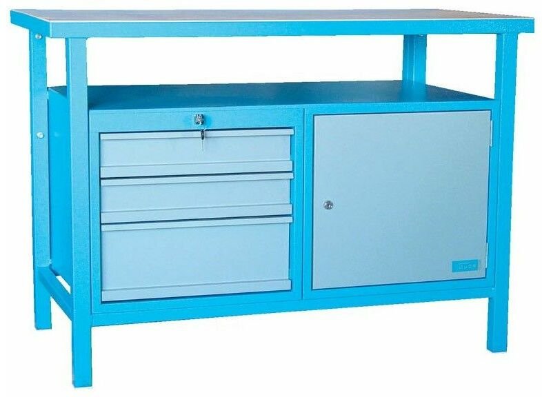 Güde Werkbank Werktisch Arbeitstisch 3 Schubladen - 1 Türe P 1200 SLT