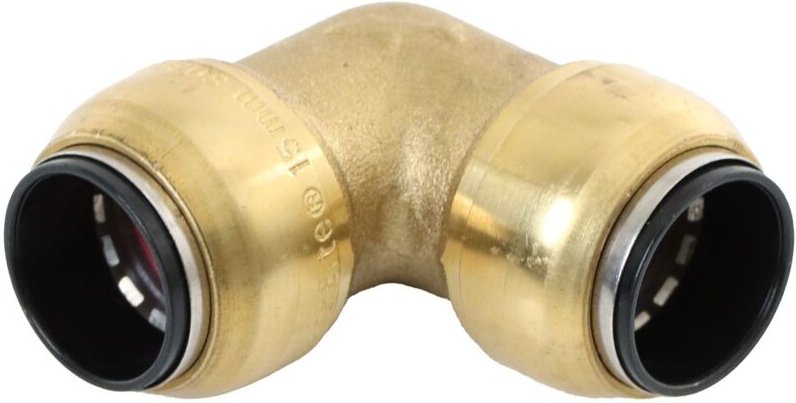 Winkel Steckverbinder Messing SharkBite für Rohr 15 mm, 90° - Elmag