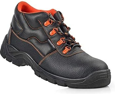 Schwarzes Leder Sicherheitsstiefel s3 src Größe 44 blackleather