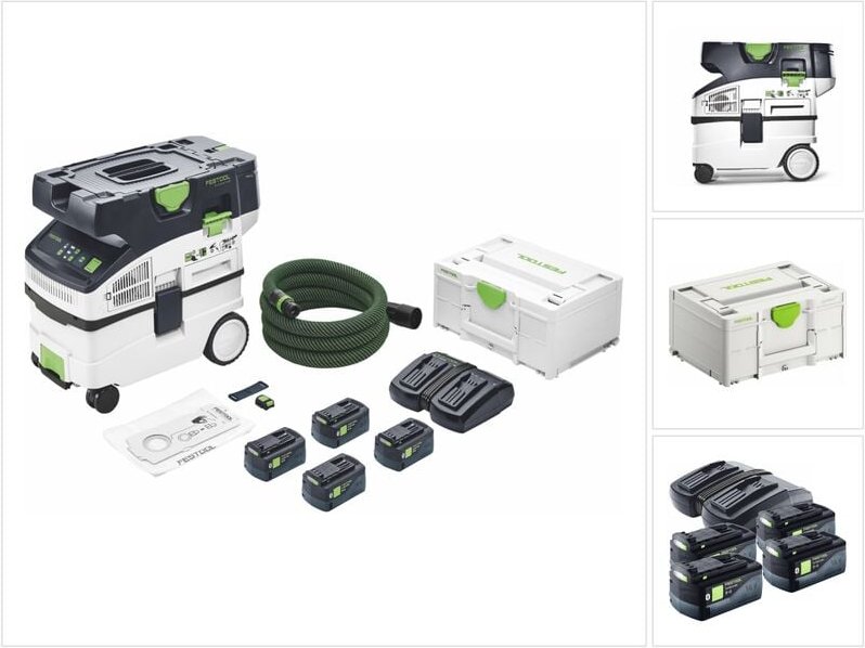 Akku-Absaugmobil ctlc midi I-Plus cleantec, mit Energy-Set und Zubehör - Festool