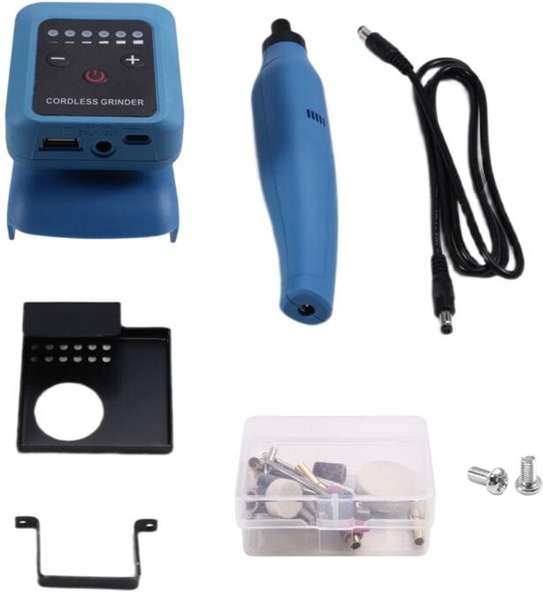 Thumbnail - 80 w elektrisches Schleifset, Leerlauf bis 18.000 U/min, wiederaufladbar, diy für 18 V-21 v Akku