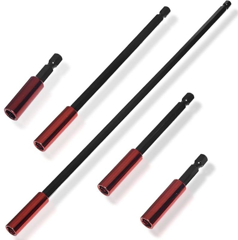 5er-Set magnetische Verlängerungen für Sechskantbits, 1/4-Zoll-Sechskantbithalter, 60/100/150/200/300 mm, magnetische Ve...