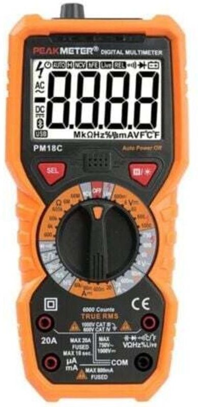 PM18C Digitales Multimeter AC/DC Automatischer digitaler elektrischer Tester Berührungsloser Voltmeter Amperemeter Ohmme...
