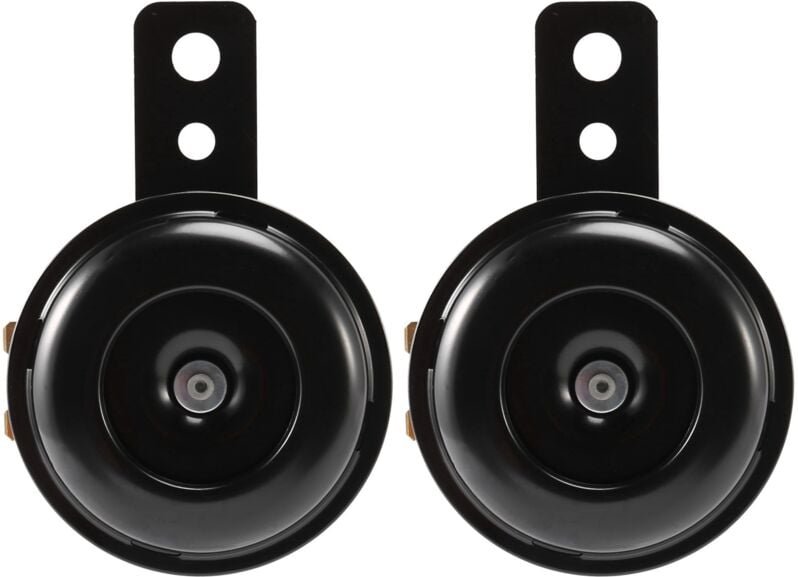 2X 6V Schwarz Elektrische Hupe für Auto Motorrad Lastwagen Fahrzeug