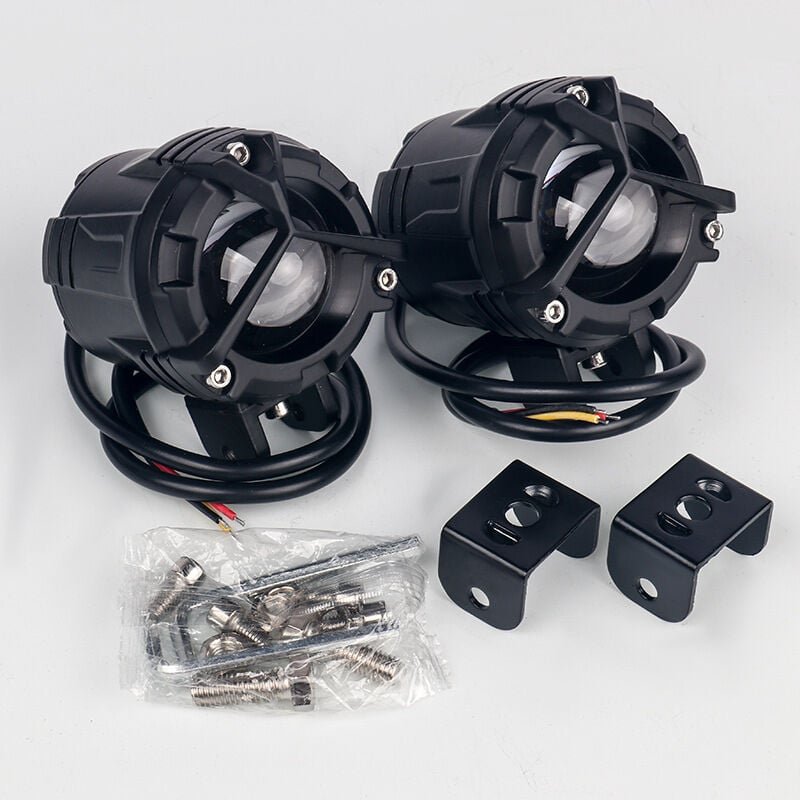 Paar Motorrad LED Scheinwerfer wasserdichte runde Zusatzfahrlichter 12-20V für ATV LKW Traktor