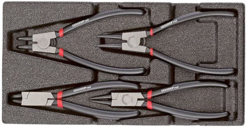 Gedore - R22150017 Sicherungsringzangensatz 2/6 CT-Modul 4-teilig