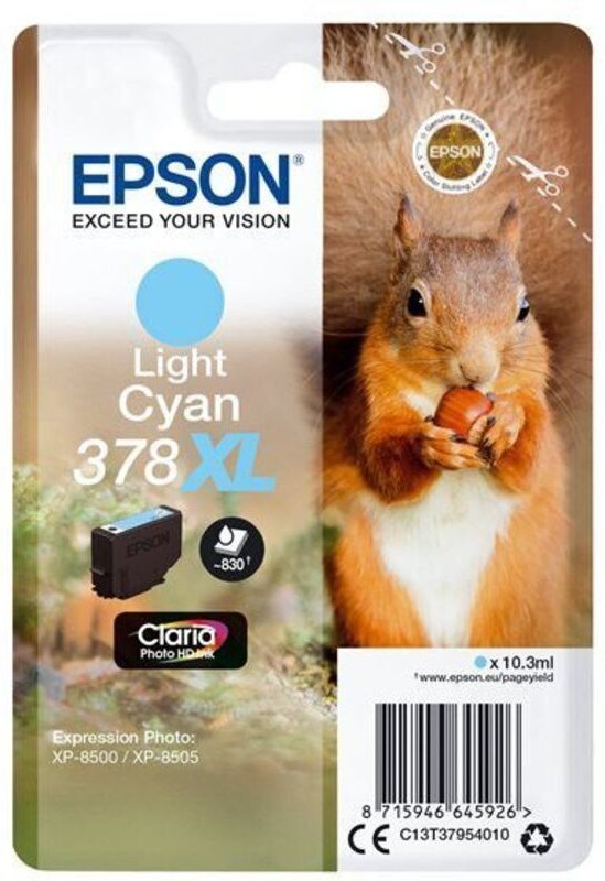 Epson C13T37954010 Druckerpatrone 378XL Light Cyan ca. 830 Seiten (C13T37954010)