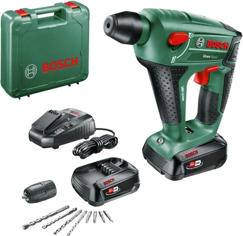 Werkzeug - Akku-Bohrhammer 18V, 2 x 2,5 Ah Akkus, Ladegerät 0603952327 - Bosch