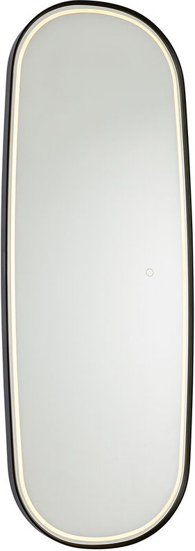 Moderner Badezimmerspiegel schwarz inkl. led und Touchdimmer - Geraldien