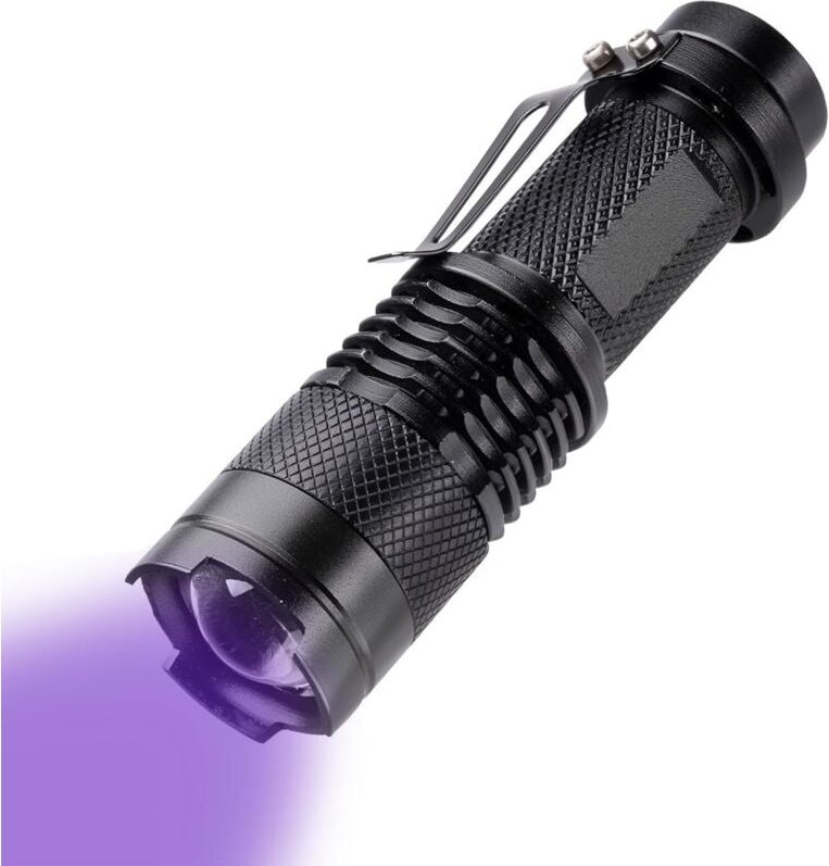 UV-Taschenlampe, UV-LED-Taschenlampe, Ultraviolette Taschenlampe 395 nm LED-Schwarzlicht-Taschenlampe, für Hunde-/Katzen...