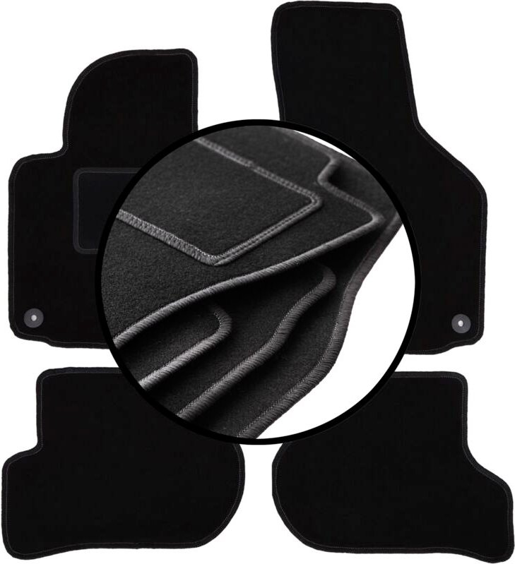 Komplettset Veloursmatten für: Volkswagen Jetta V Limousine, Variant, Kombi (2005-2011)