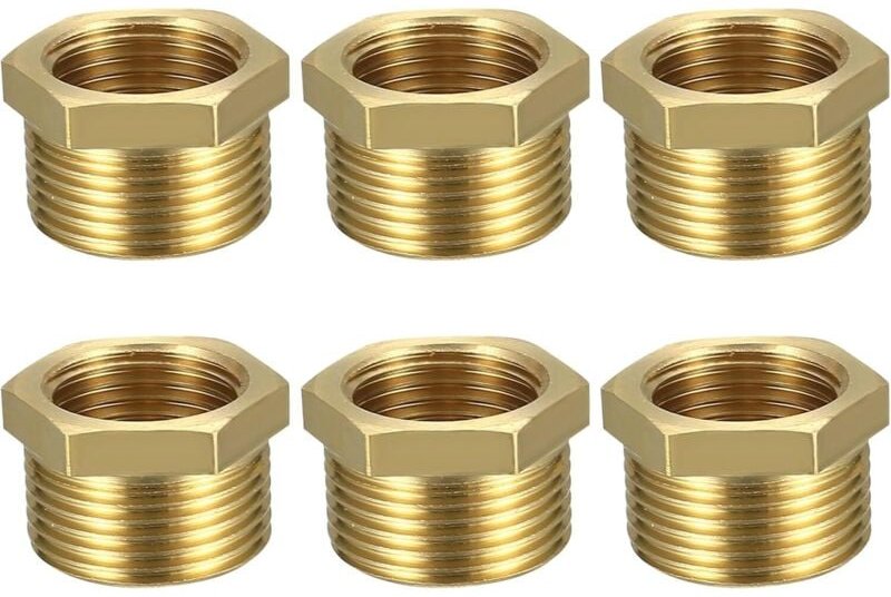 Stück 3/4 Zoll männlich 1/2 Zoll weiblich Reduzierstück, 1/2 Zoll weiblich auf 3/4 Zoll männlich BSP-Gewinde Messingadap...
