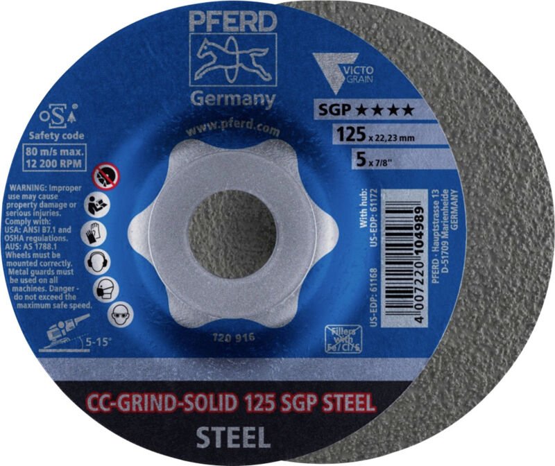 Schleifscheibe CC-Grind Solid SGP STEEL 125mm PFERD