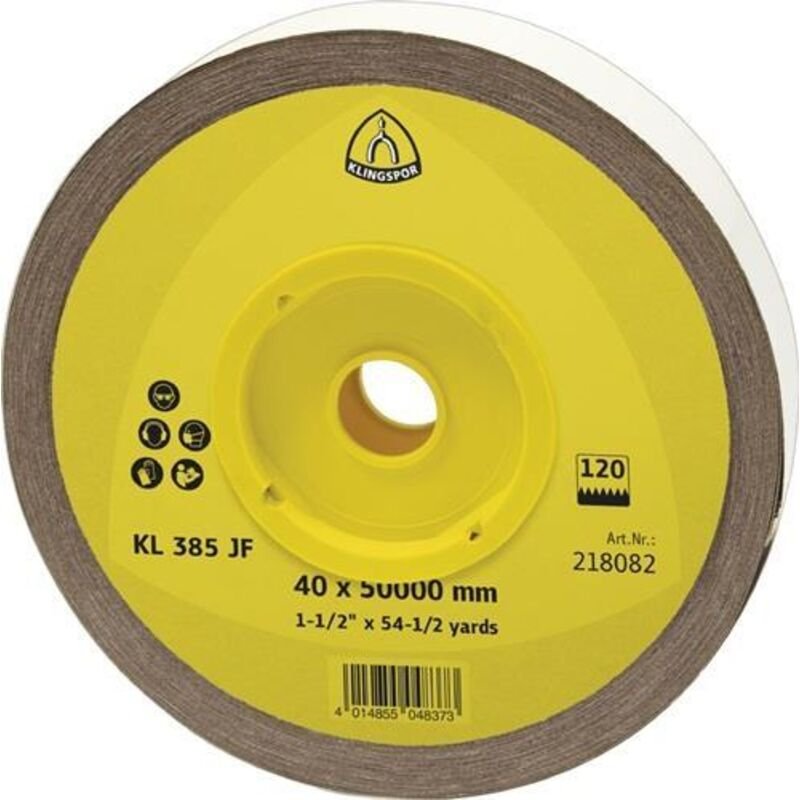 Klingspor - Schleifgeweberolle kl 385 jf 50mm K.40 f.Metall Korund