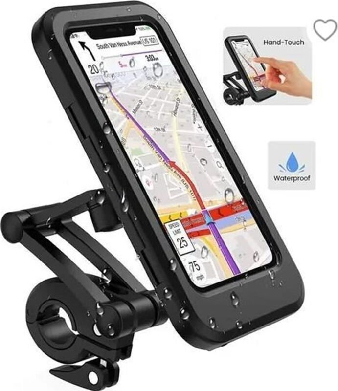 Wasserdichte Motorrad-Fahrradhalterung für Smartphones bis zu 6,7 Zoll -