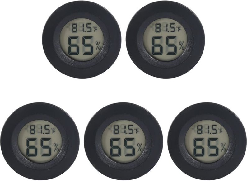 5er Pack Hygrometer Thermometer Digitaler lcd Monitor Luftfeuchtigkeitsmessgerät Gauge für Luftbefeuchter Luftentfeuchte...