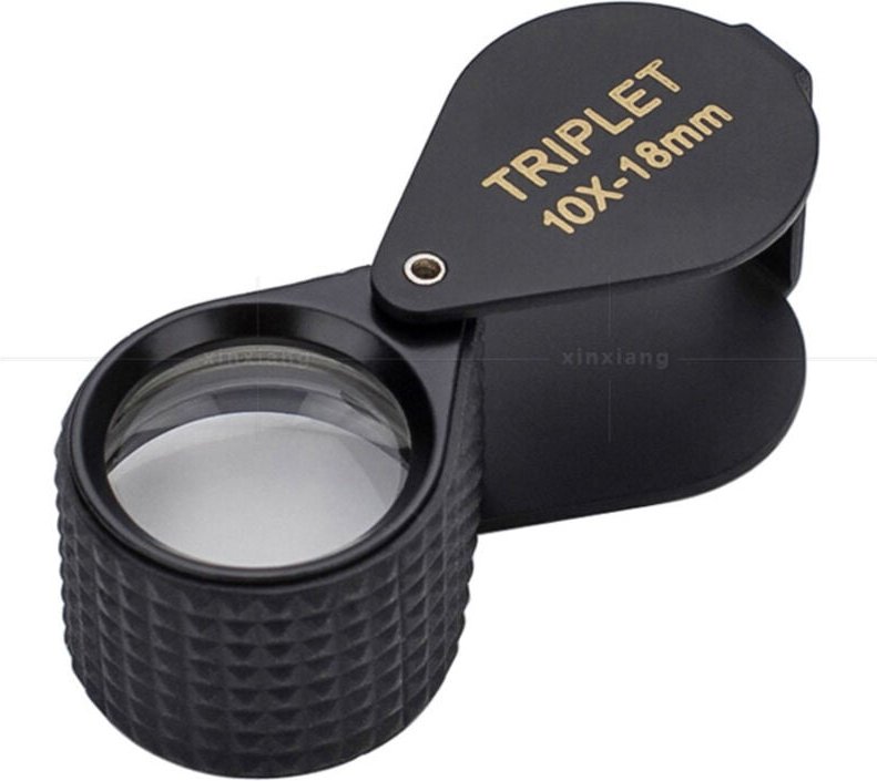 SHINING HOUSE 10x 18 Lupe Schmucklupe Licht Achromatisches optisches Glas Tasche Edelsteinlupe Juwelierwerkzeug, Philate...