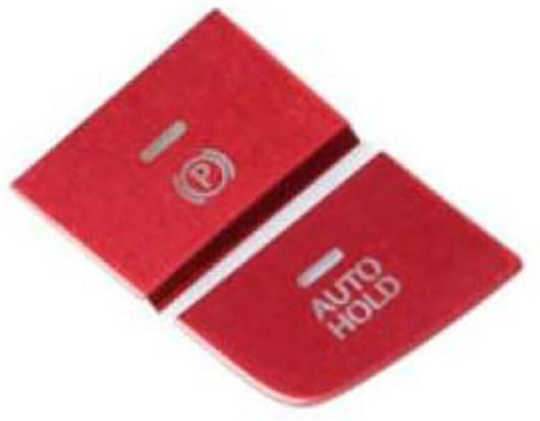 Tlily - Auto Aluminium Hand Bremse Feststell auto hold Knopf Abdeckung Rahmen Zier Aufkleber für 3 Axela -30 MX-30 2020,...