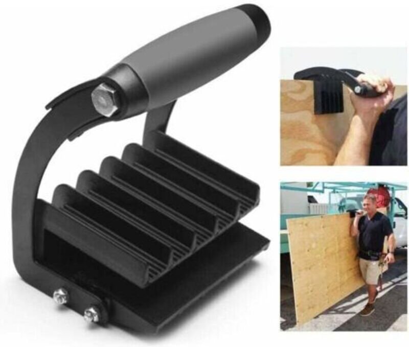 Ergonomischer Plattenheber für Gipskarton, Sperrholz, schwarz