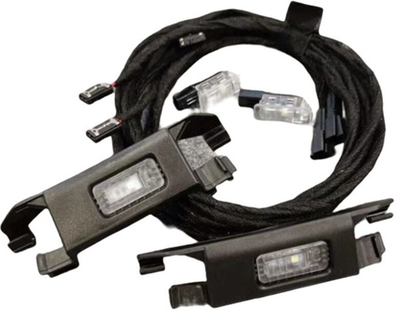 Tlily - 12V led Auto Hinten Fuß Grube Lampe für Jetta ID.4 Tayron T-Roc Talagon T-Kreuz Tiguan MK2 2GD947307 5TD947409 2...