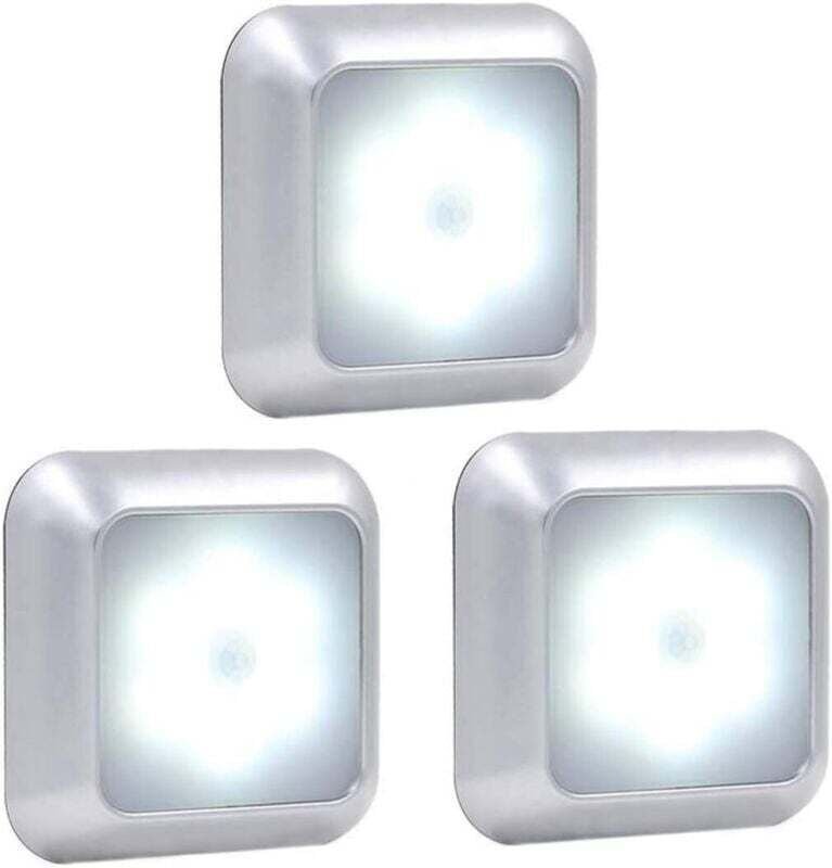 Ulisem Bewegungsmelder-Licht, Schranklicht, 6 LED-Nachtlicht, Nachtlicht für Treppenhaus, Küche, Kleiderschrank (weißes ...