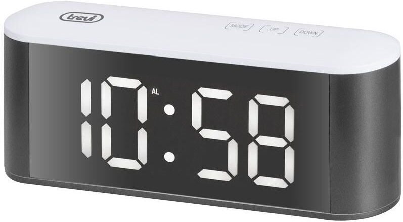 Trevi EC 883 BL Digitaler Wecker Schwarz, Weiß