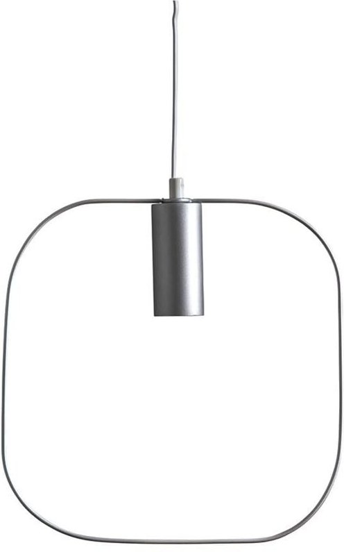Trading Hängeleuchte ,Shape' mit E27 Fassung für dekorative Leuchtmittel, quadratisch, silber, h 30cm - Star