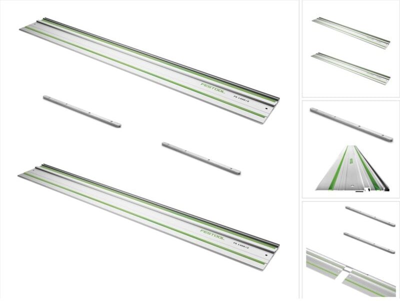 Festool FS 1400/2 Führungsschiene 1400 mm 2 Stk. ( 2x 491498 ) + 2x Verbindungsstück FSV ( 2x 482107 )