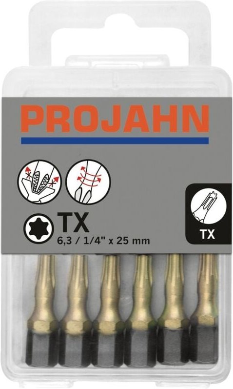 1/4 star Bit L25 mm TX30 ZrN 10er Pack - Projahn