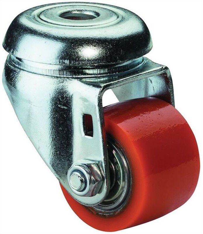 BS Rollen Lenkrolle D.50mm Trgf.120kg m.Rückenloch 11mm Polyurethan