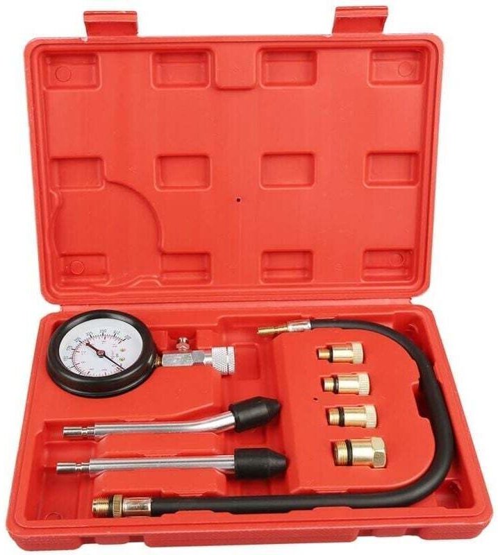 Kompressionsprüfer für Motoren, Zündkerzenprüfset für Kraftfahrzeuge, Manometer-Werkzeugset zum Testen von Motorrädern, ...
