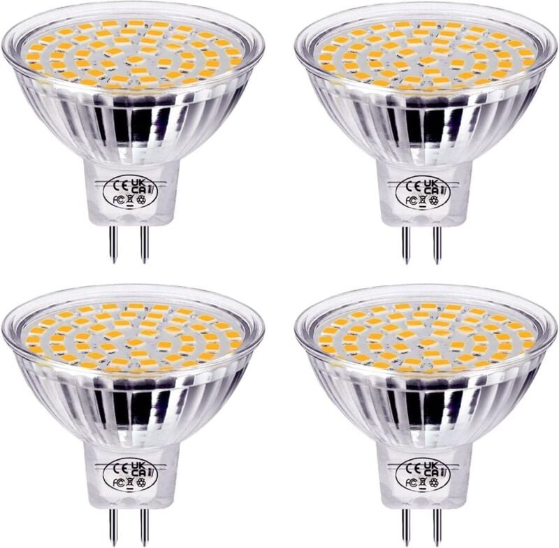 GU5.3 LED-Lampe, 5 W, entspricht 40 W Halogenlampe, warmweißer MR16-Strahler, AC/DC 12 V, 120° Abstrahlwinkel, nicht dim...