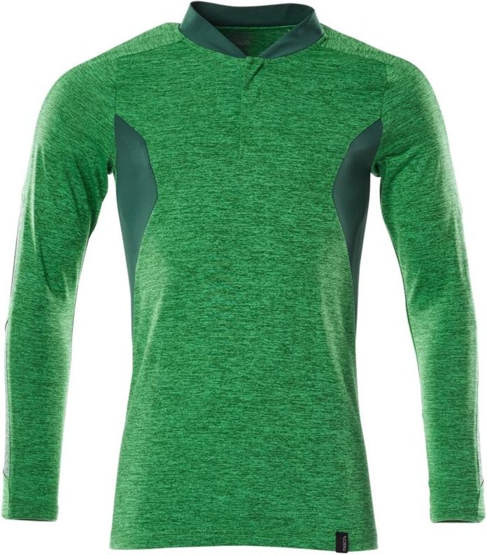 Accelerate Polo-Shirt, feuchtigkeitstransportierendes coolmax® pro, langarm, moderne Passform Gr. m grasgrün/grün - Masc...