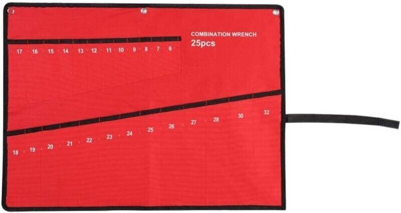 Aufrollbare Werkzeugtasche für Schraubenschlüssel, verstellbarer Schraubenschlüssel-Aufbewahrungsorganizer mit mehreren ...