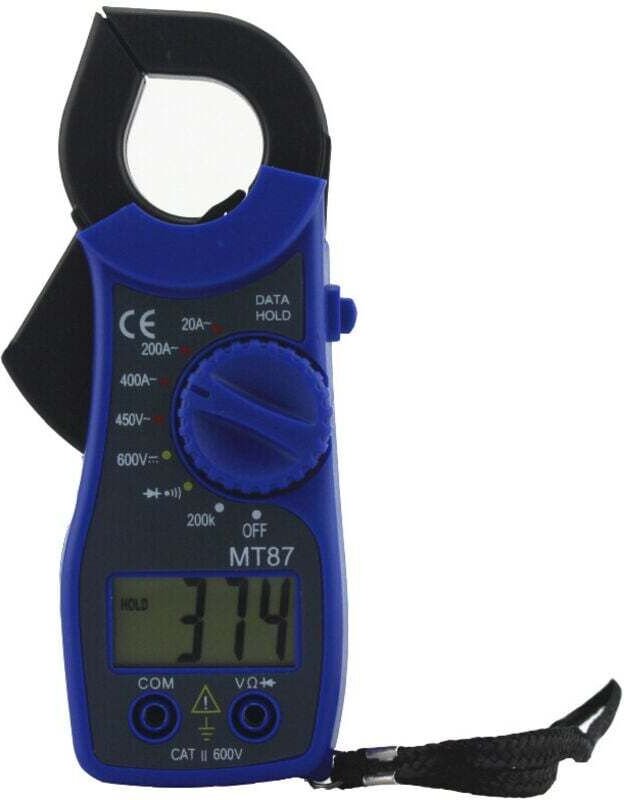Klemme Volt und Amperemeter Digital Multimeter Klemme AC DC Voltmeter Amperemeter Ohmmeter Volt Tester LCD Meter (Blau) ...