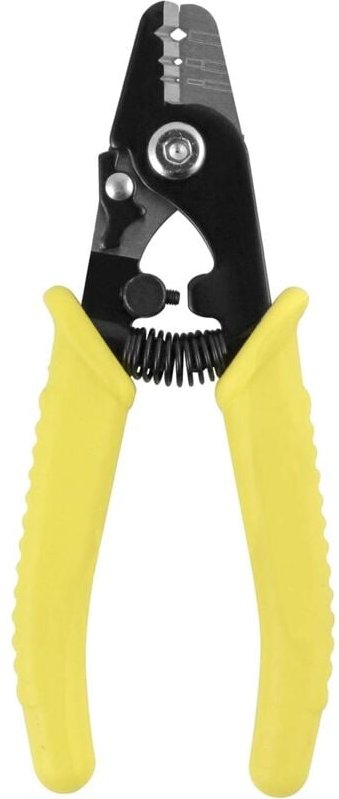 Fitags - Glasfaser-Abisolierzange mit drei Löchern, segmentierter Abisolierzange, rutschfestem Griff, Sicherheitsschnall...