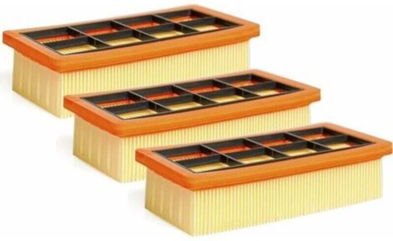 Staubsaugerfilter Kärcher 3er Pack Flachfaltenfilter Zubehör für Kärcher Staubsauger AD 3200, AD 3 Premium und AD 4 Prem...