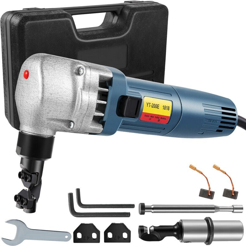 Druckluft Blechschere 1,8 mm, 380W Blechnibbler aus Metall, 1800U/min Blechknabber Knabber Schere, Blechschere Elektrisc...