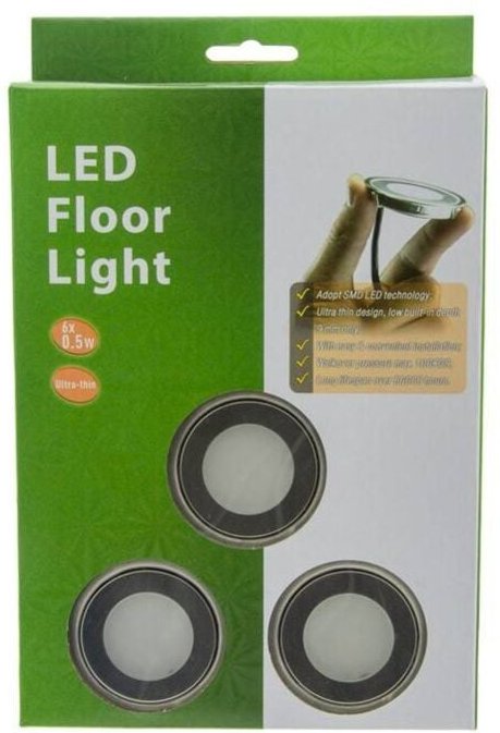 Kit 6 LED-Einbaustrahler Ø58x9mm 0,5W 12V-DC IP67