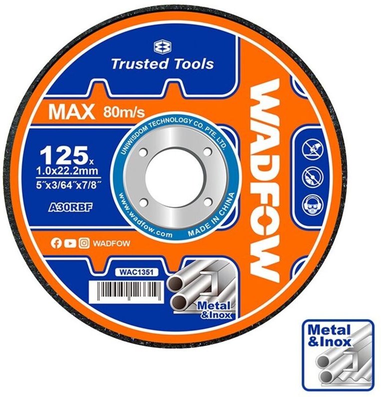 WADFOW Ultradünne Trennscheibe 115 mm, 1 mm, Aluminiumoxid, hohe Haltbarkeit
