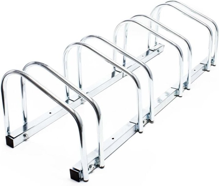 Thumbnail - Wiltec Fahrradständer für 4 Fahrräder 95x33x27cm aus verzinktem Stahl und für Wandmontage geeignet Reihenparker Fahrradb...