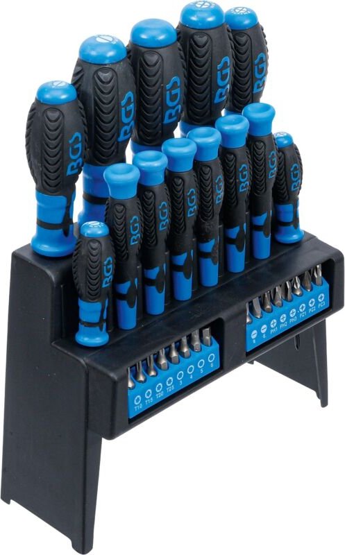 Bgs Technic - Schraubendreher-Satz mit Bit-Sortiment im Kunststoffständer 29-tlg.