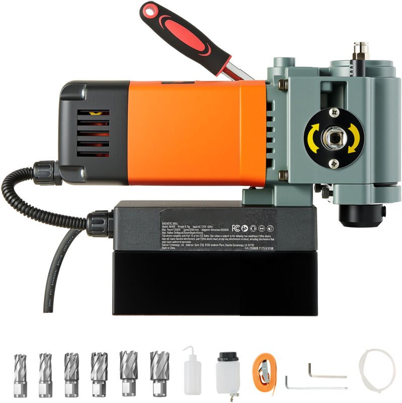 Mophorn Magnetbohrmaschine mit kompakter Bauweise, 1300 W Leistung, 35 mm Bohrkapazität, 10000 N Magnetkraft, tragbares ...