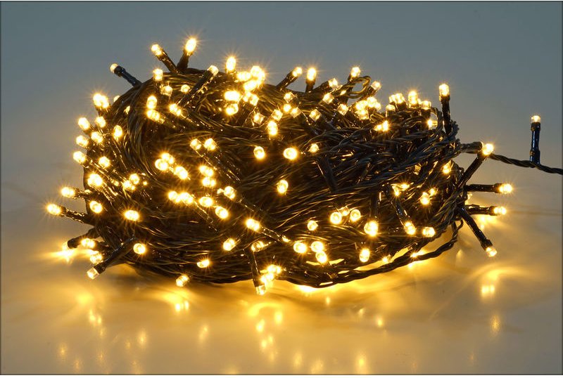 Led Weihnachts Lichterkette warm weiß - 18 m / 240 led - Garten Deko Beleuchtung mit Netzstecker Strom betrieben für den...