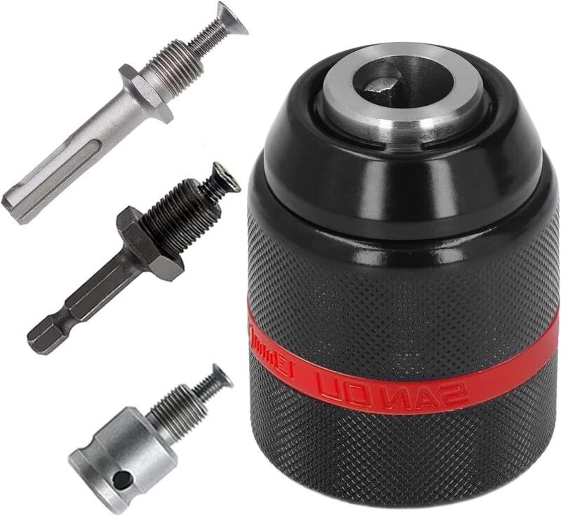 Adapter Mandrin Visseuse, Adaptateur de Perçage sans clé, Mandrin Perceuse, 1/2-20 unf Mandrin, 1,5-13 mm Mandrin de Per...
