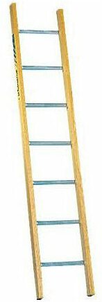 Leiter aus Holz-Alu 7 Sprossen - Länge 1.98m - MS1200