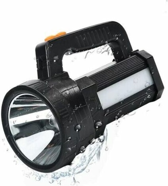 Shining House - Wiederaufladbare tragbare Lampe, LED-Lithium-Batterie-Taschenlampe mit Seitenlicht, leistungsstarkes Suc...